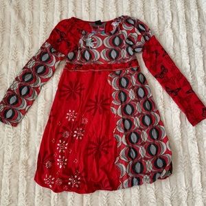 Desigual Youth Long Sleeve Dress 🌺Size 9/10 Girls